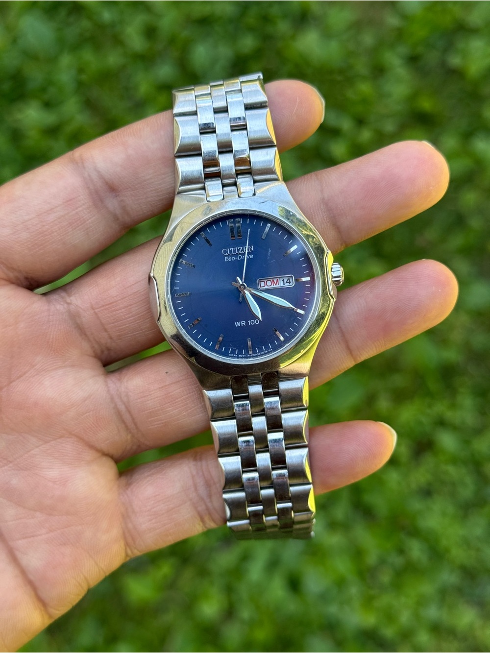 Citizen Eco-Drive Men’s Stainless Steel Watch - Blue Dial (not working )